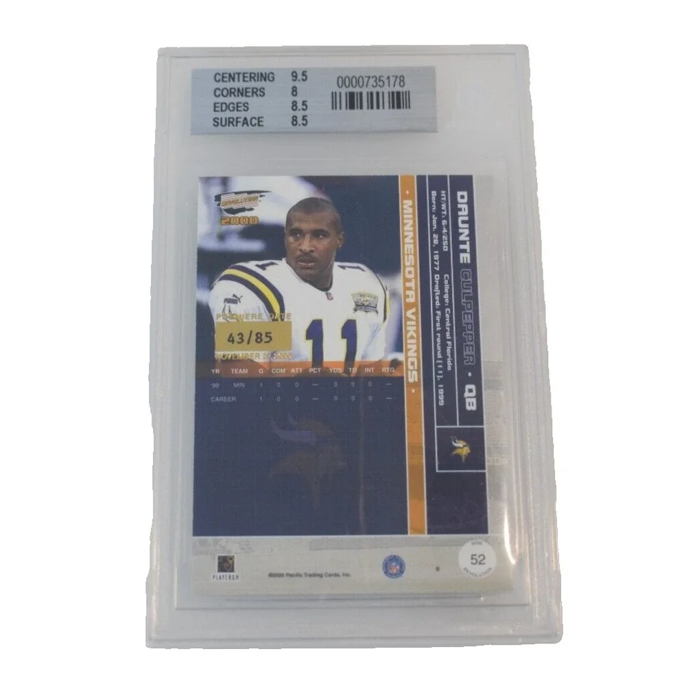 2000 Pacific Revolution Premiere Date /85 Daunte Culpepper #52 BGS 8.5 NM-MT+
